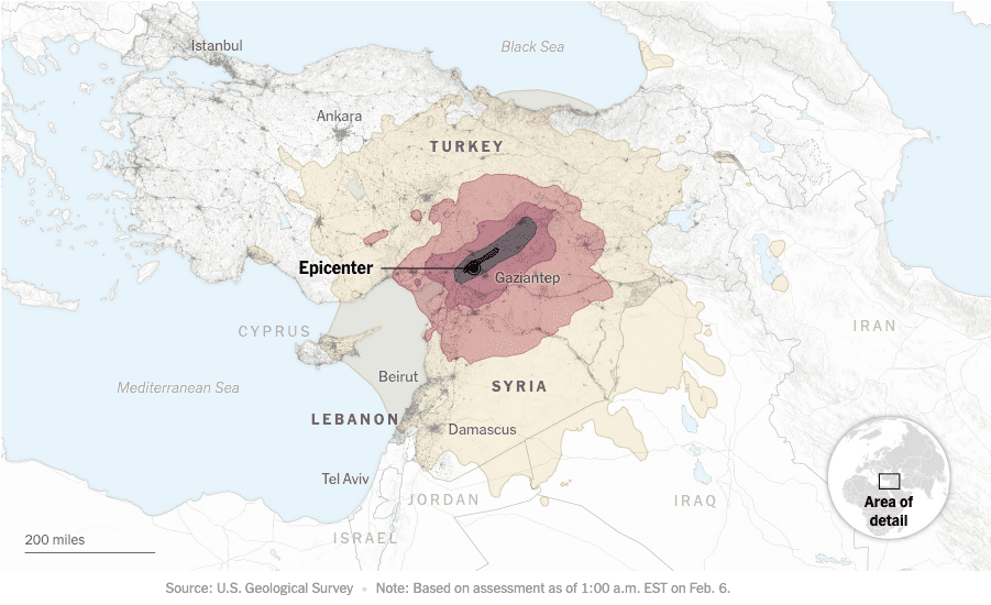 earthquake heatmap