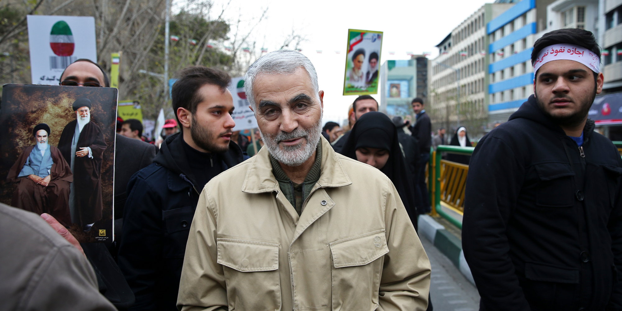 FILE -- In this Feb. 11, 2016 file photo, Revolutionary Guard Gen. Qassem Soleimani attends an annual rally commemorating the anniversary of the 1979 Islamic revolution, in Tehran, Iran. As Saudi Arabia holds a naval drill in the strategic Strait of Hormuz, Soleimani, a powerful Iranian general was quoted, Wednesday, Oct. 5, 2016, by the semi-official Fars and Tasnim news agencies as suggesting the kingdom's deputy crown prince is so "impatient" he may kill his own father to take the throne. While harsh rhetoric has been common between the two rivals since January, the outrageous comments by Soleimani take things to an entirely different level by outright discussing Saudi King Salman being killed. (AP Photo/Ebrahim Noroozi, File)