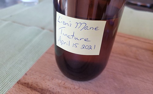 Homemade Lions Mane Tincture for Brain Fog