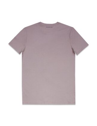 Back View Slim Fit Smoky Pink Tencel Crew Neck T-Shirt TS1A21T.4