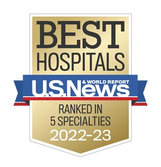 US News UCH Best Hospital 5 Ranked Specialties Badge 2022-23