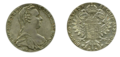 Maria Theresa Thaler, "1780". Rome mint