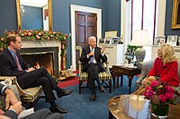 Visiting the White House with Vice President Joe Biden and First Lady Jill Biden of the United States, 2014