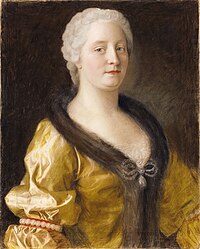 Maria Theresa in a fur-trimmed dress 1743 Jean-Étienne Liotard, 1743