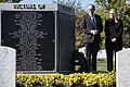 Albanese and his partner, Jodie Haydon, visit the Pentagon Group Burial Maker in Arlington Virginia.