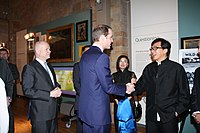 With Jackie Chan at the London Conference on Illegal Wildlife Trade, 2014