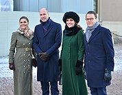 With the Duchess of Cambridge alongside Crown Princess Victoria and Prince Daniel, Duke of Västergötland of Sweden, 2018