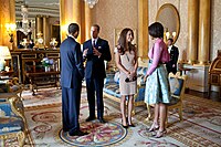 With the Duchess of Cambridge Buckingham Palace alongside President Barack Obama and First Lady Michelle Obama of the United States, 2011