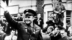 Yuri Gagarin driving through Manchester