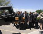 Pallbearers carry the body of shooting victim Micayla Medek, 23, after a funeral at New Hope Baptist Church in Denver. Medek was killed at the Century 16 theater after a heavily armed gunman wearing a gas mask went on a rampage at a midnight showing of the 