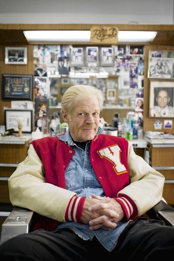 Actor Danny Goldring poses for a portrait at Alfredo's Barber Shop in Chicago. One of Goldring's most recent roles is recurring character Ryan Kavanaugh on "Boss."