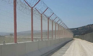 The concrete security wall on the Syrian-Turkish border strip (Daily Sabah)