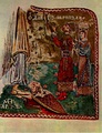 Ярополк Изяславич с женой Кунигундой и матерью Гертрудой перед апостолом Петром. Молитвенник Гертруды. XI в.