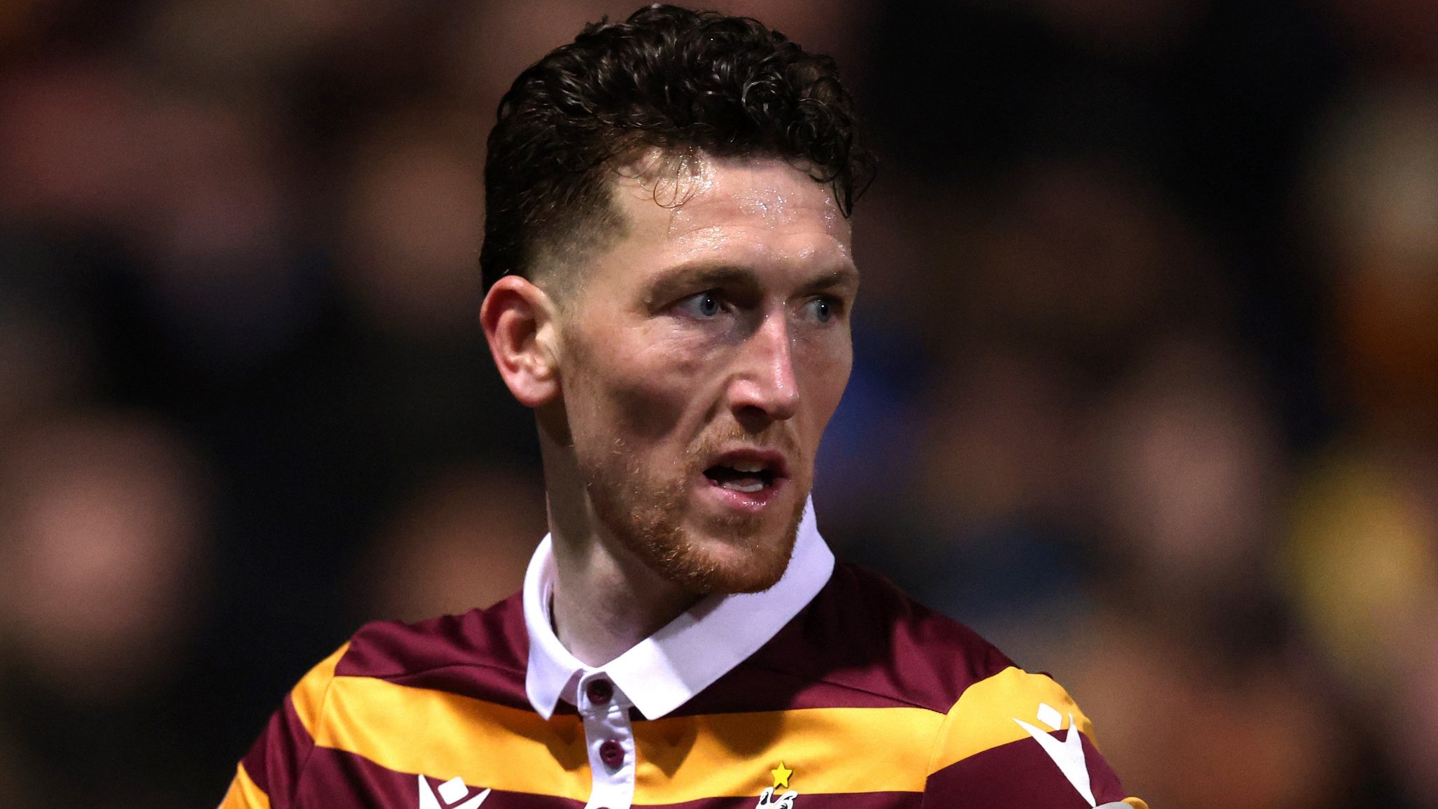 Article thumbnail: BRADFORD, ENGLAND - FEBRUARY 21: Richard Smallwood of Bradford City looks on during the Bristol Street Motors Trophy Semi Final match between Bradford City and Wycombe Wanderers at University of Bradford Stadium on February 21, 2024 in Bradford, England. (Photo by George Wood/Getty Images)