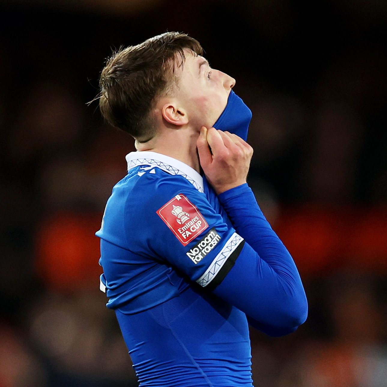 Article thumbnail: LIVERPOOL, ENGLAND - JANUARY 27: Nathan Patterson of Everton looks dejected following their sides defeat following the Emirates FA Cup Fourth Round match between Liverpool and Norwich City at Goodison Park on January 27, 2024 in Liverpool, England. (Photo by Clive Brunskill/Getty Images)
