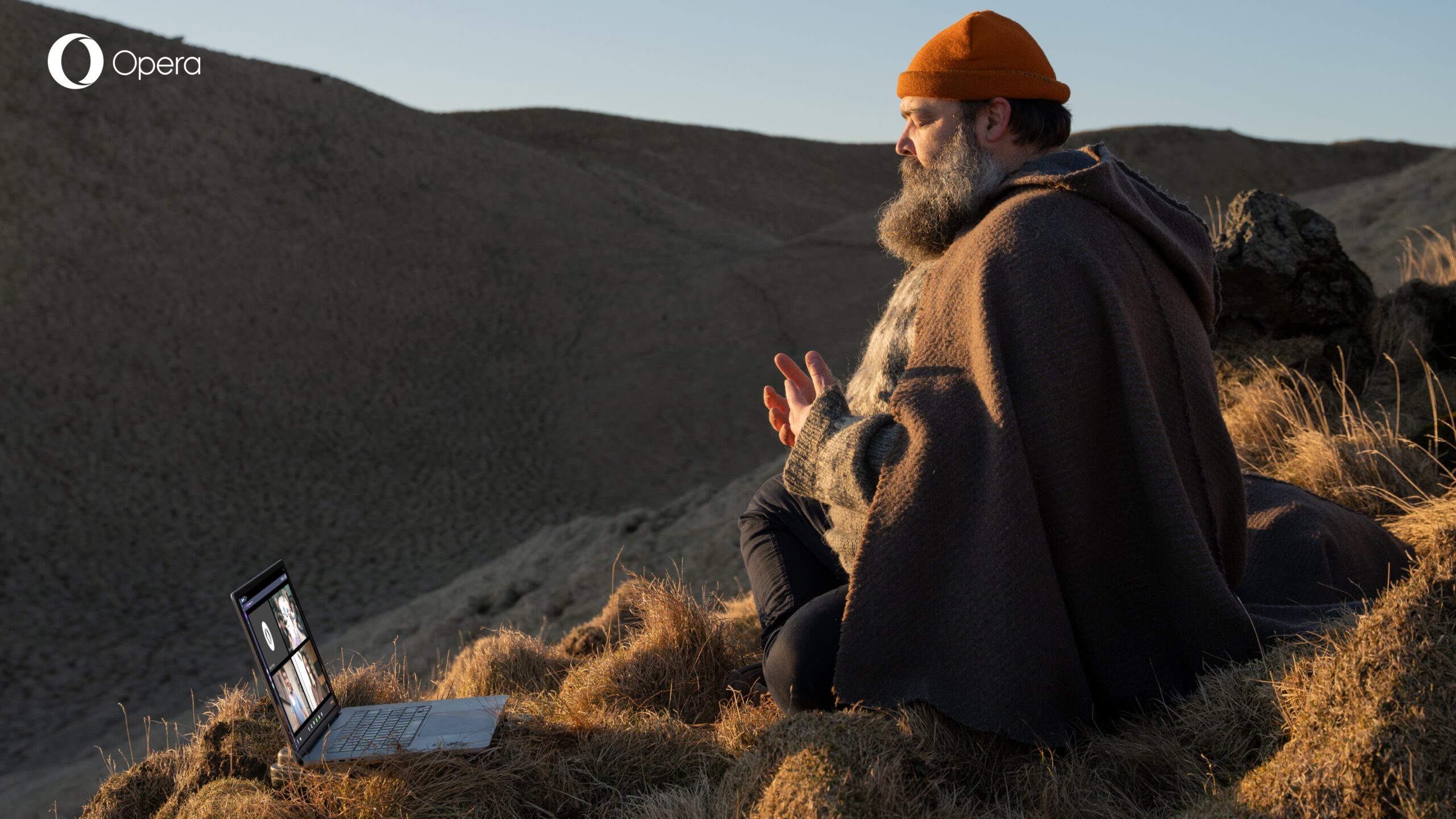 Our Tabfulness Guru meditating on Bjarnarey.