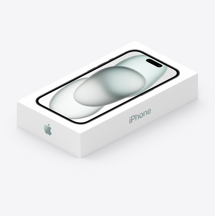 Ένα κουτί συσκευασίας για iPhone, κατασκευασμένο από ίνες.