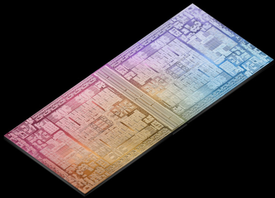 Schematic of M2 Max die connected to another M2 Max die