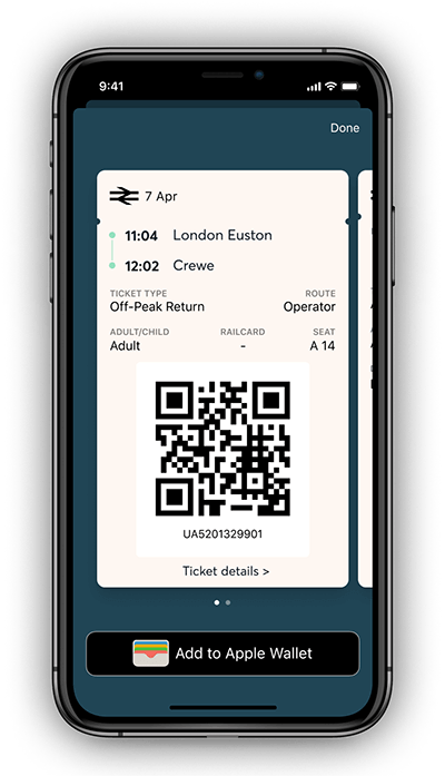 Apple wallet ticket