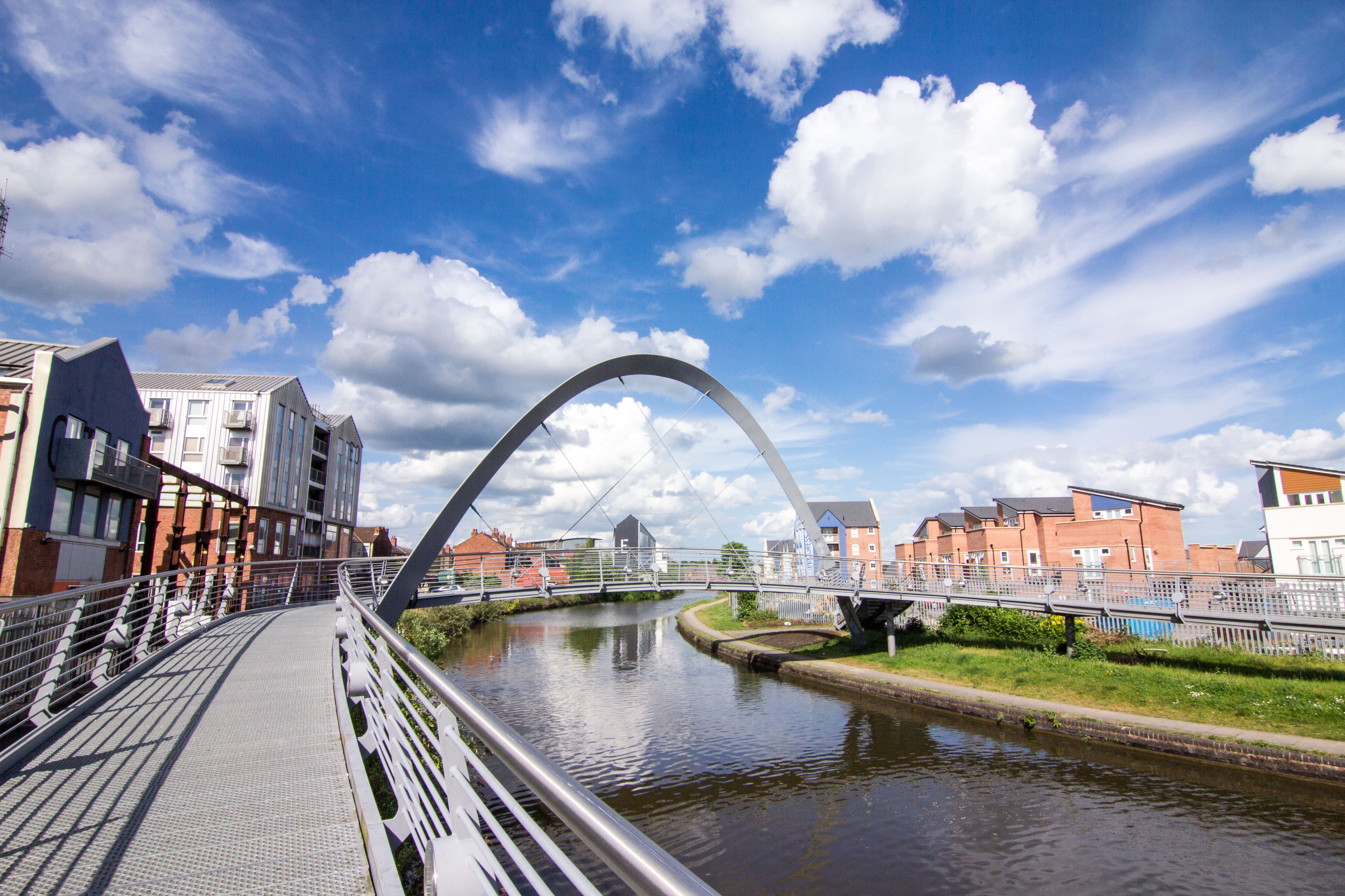 Coventry canal bridge on a summers day