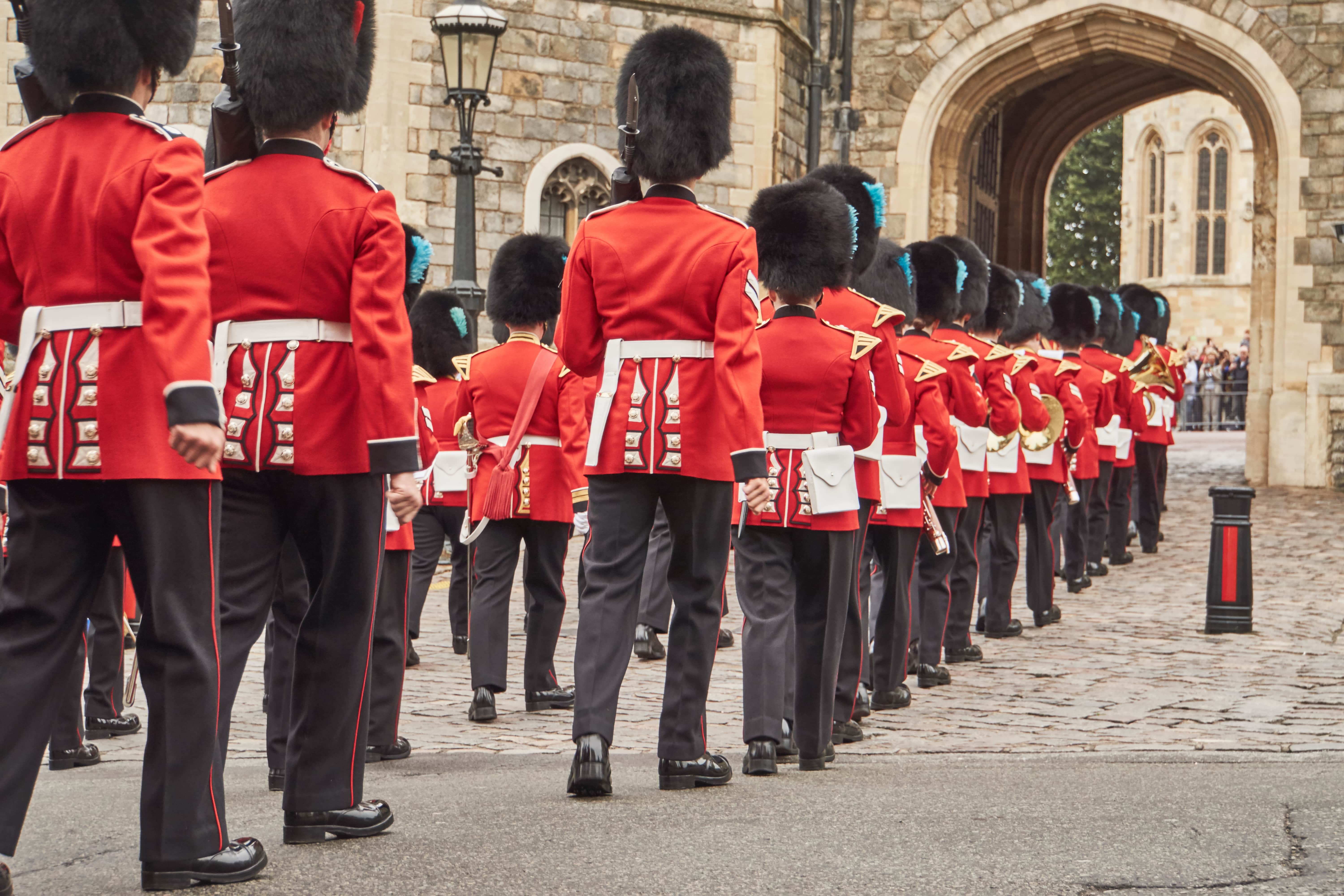 The traditional Changing of the Guards at Buckingham Palace.