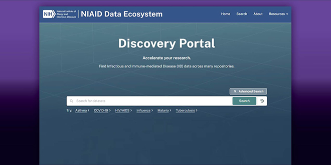 Link to NIAID Data Ecosystem Discovery Portal