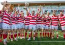 The South celebrate with the trophy. Photo: Bryan Robertson Photography