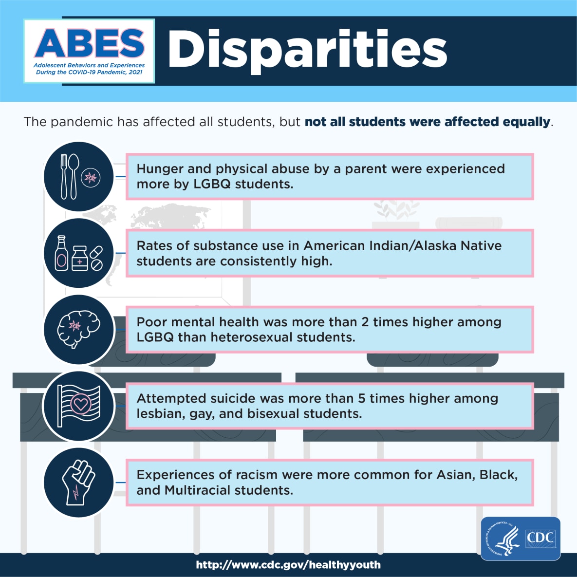 DASH ABES Social Disparities infographic