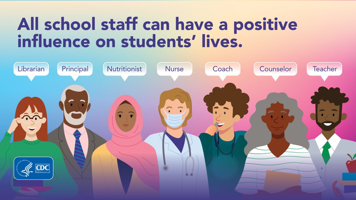 DASH School Connectedness Staff Positive Influence infographic