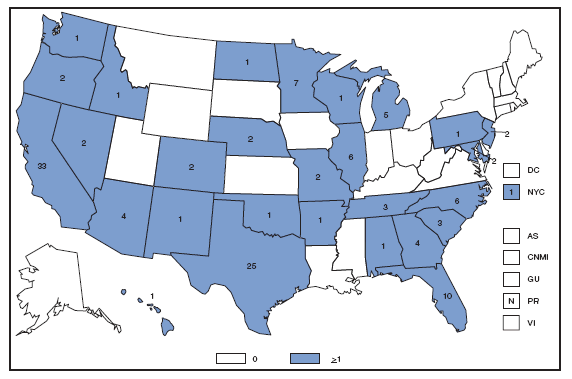 Brucellosis. Number of reported cases --- United States and U.S. territories, 2007