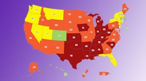 Self-reported US adult obesity prevalence by race, ethnicity, and location.