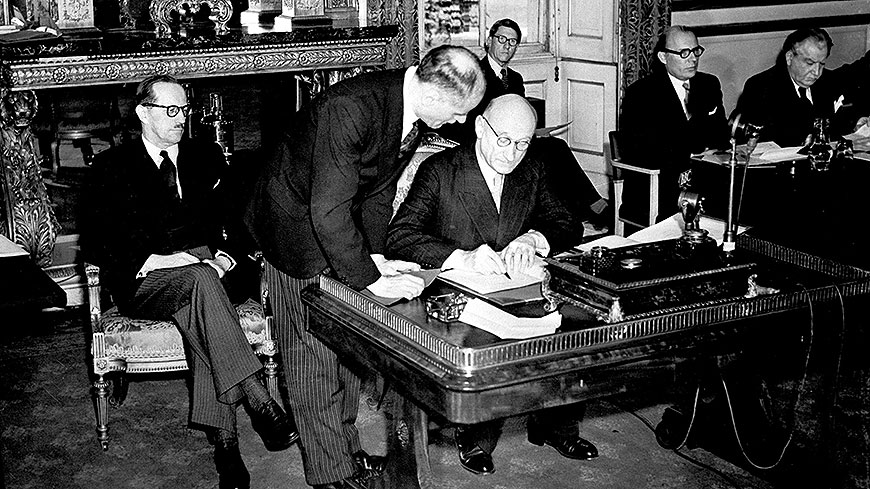 Robert Schuman, Former President of the Council (Prime Minister) and Minister for Foreign Affairs of the French Republic