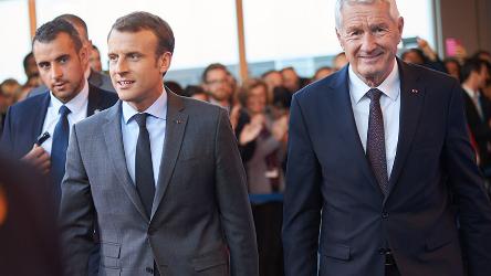 French President Emmanuel Macron visits the Council of Europe