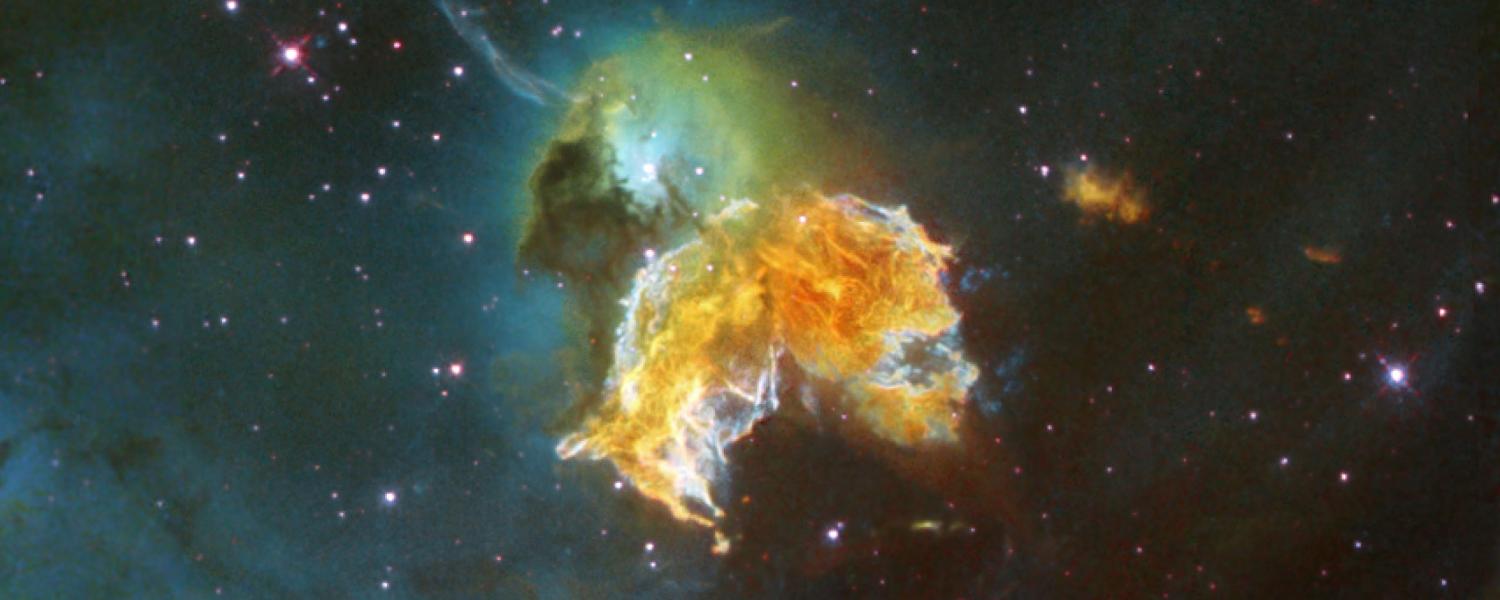 The colorful remnants of a distant supernova. 