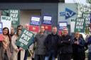 STV newsroom staff are on strike (Andrew Milligan/PA)