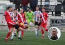 Murdo MacKinnon, inset, left his post as Cumnock manager after Saturday's derby defeat at home to Glenafton.