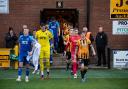 Auchinleck Talbot were defeated 2-0 by Darvel in their Scottish Junior Cup semi-final first leg.