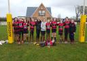 The Cumnock Girls U15 rugby  team moments after the final whistle. (55153873)