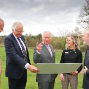 King Charles visited the site when construction began last year.