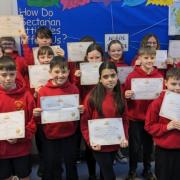 Some of Mauchline Primary's P7 writing stars