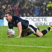 Credit SRU - Mark Bennett celebrates his sensationally World Cup try against Australia