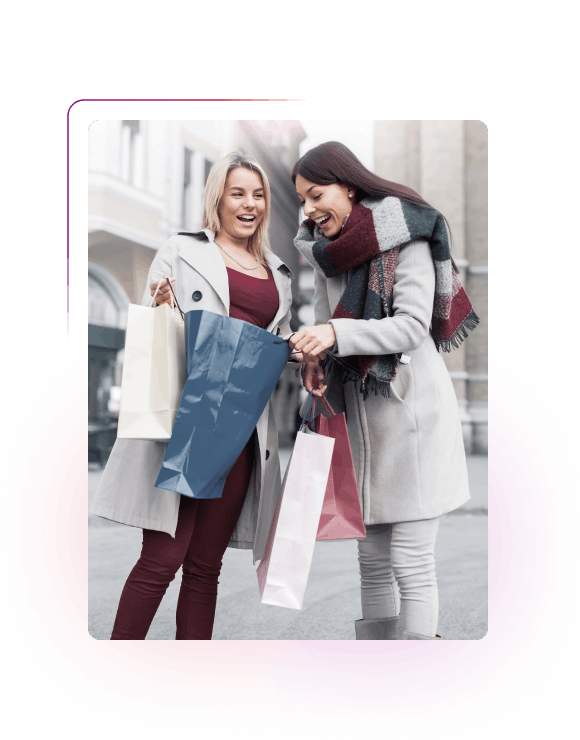 2 women on shopping