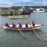 Boatie Blest rowers lining up at the start of the mixed open at the group's annual regatta. Image: Emily Wright