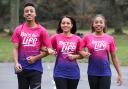 Cancer survivor Crystal Manuel (centre) with her children.