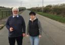 Campaigners for a third road - John Stone and Mandy Shevill