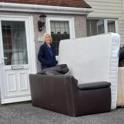 Frustrated - Tracy Pollard says she 'dreads' seeing her late father's furniture outside his house.