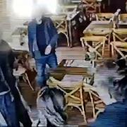 Caught on camera - a pair believed to have carried out a dine and dash