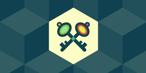 crossed keys security icon banner