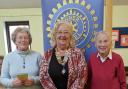 President Pauline Lancaster with Gill Hodge and Sue Copping.