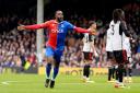 Jeffrey Schlupp celebrated Crystal Palace’s late leveller (Zac Goodwin/PA)